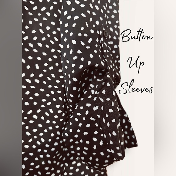 Ann Taylor Women’s Long Sleeve 1/4 Button V Neck Dress Casual Blouse Size 6 - Picture 2 of 9